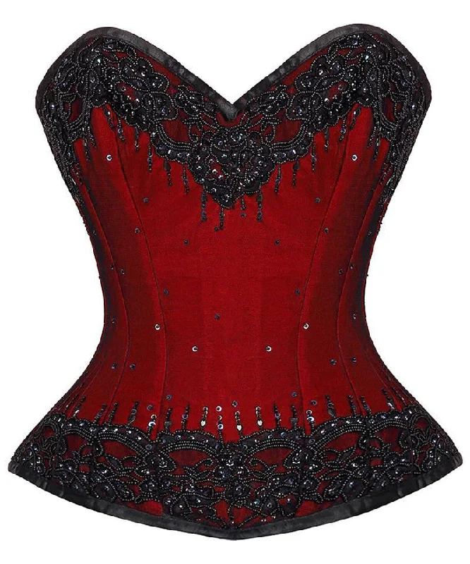 Olivia Overbust Corset With Lace Overlay