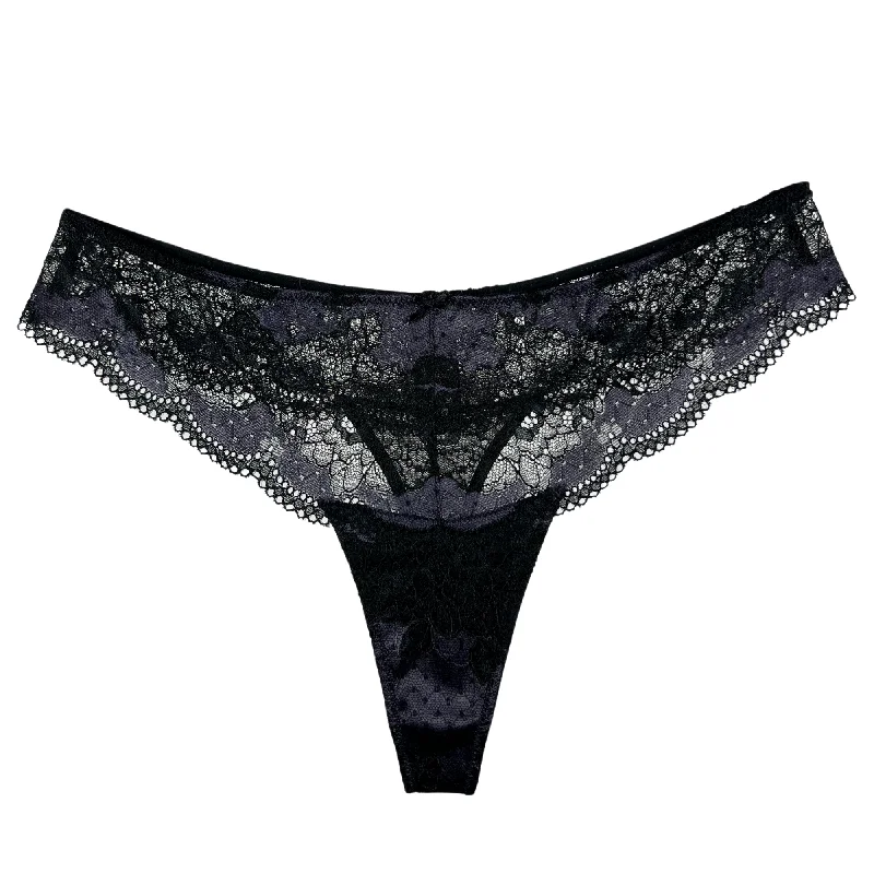 Panache Clara Thong - Black Charcoal