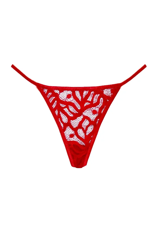 Red Rubi Thong