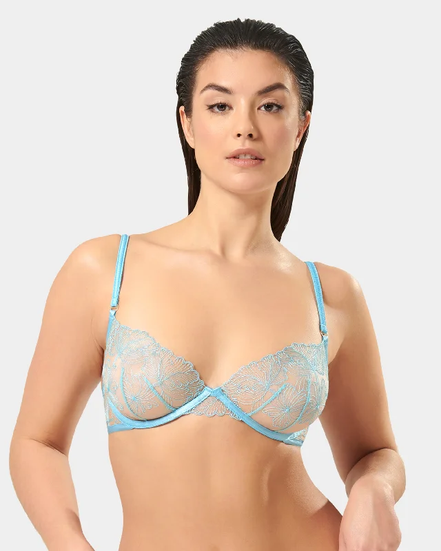 Alula Bra Blue Topaz/Sheer