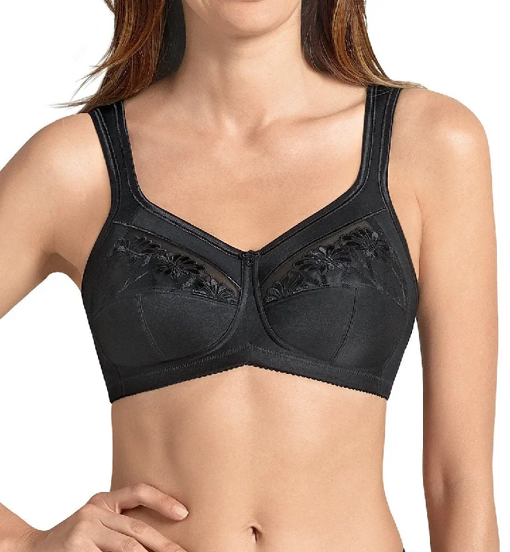 Anita Care Safina Embroidered Mastectomy Soft Cup Bra (5349X) - Black