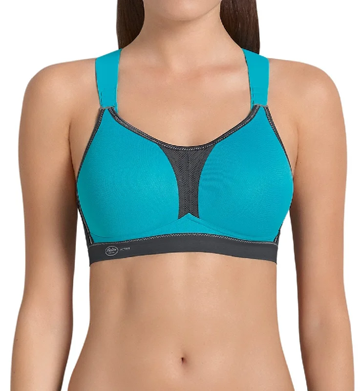 Anita Dynamix Star Max Support Softcup Sports Bra (5537) - Peacock/Anthracite