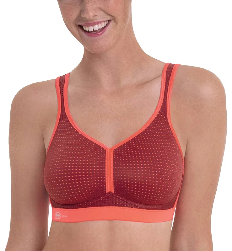 Anita Performance Mesh Max Support Softcup Sports Bra (5566) - Fire/Coral