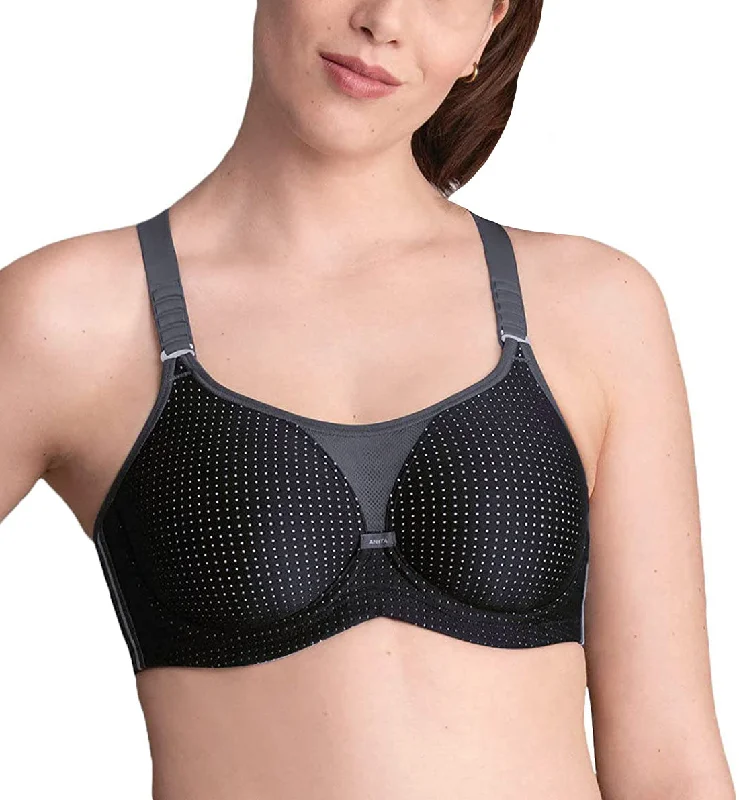 Anita Performance WireX Convertible Molded Sports Bra (5599) - Black/Anthracite