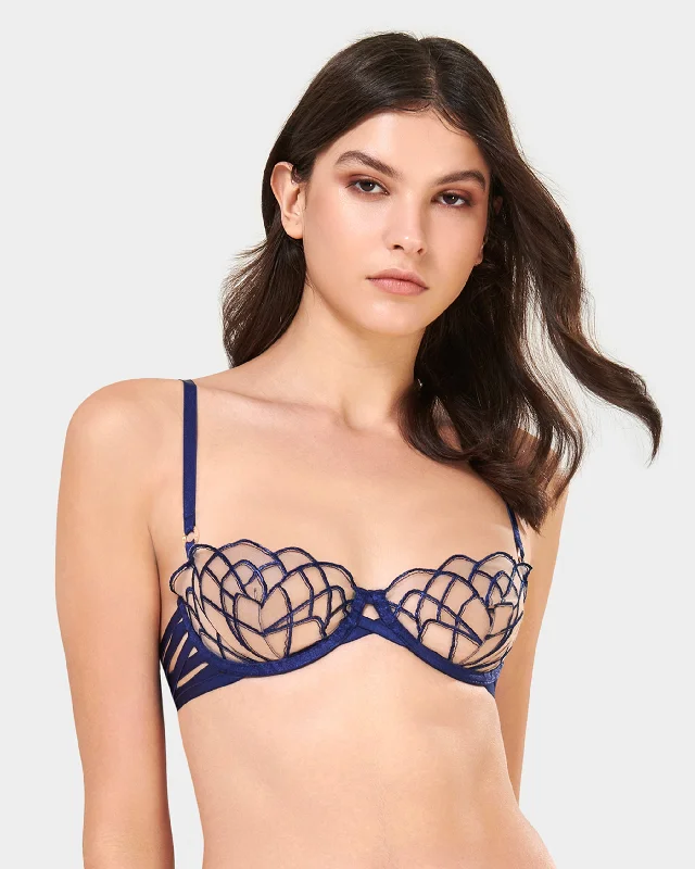 Beatrix Bra Twilight Blue/Sheer