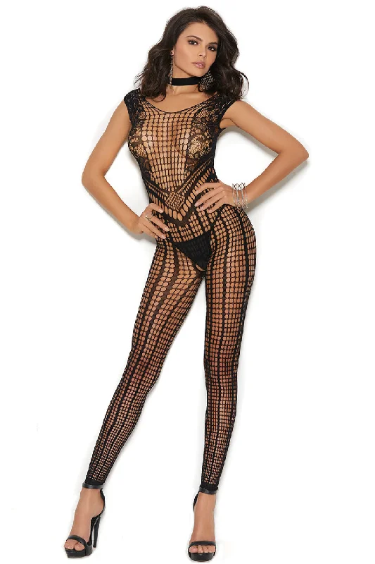 Black Crochet Bodystocking