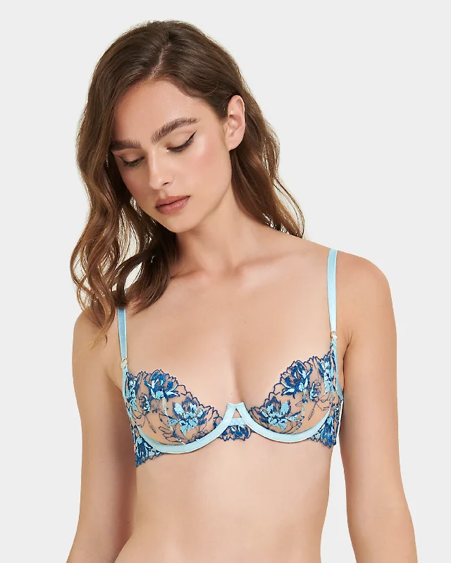 Calista Bra Blue Topaz/Sheer