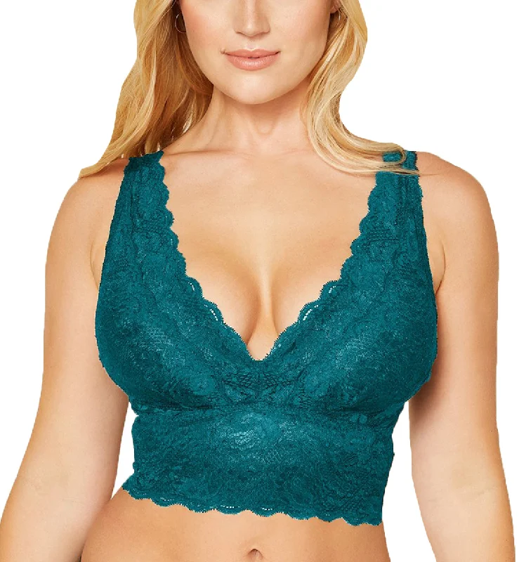 Cosabella Never Say Never CURVY Plungie Longline Bralette (NEVER1385) - Deep Green