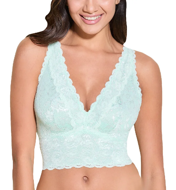 Cosabella Never Say Never Metallics CURVY Plungie Longline Bralette (NEVME1385) - Lagoon Mint