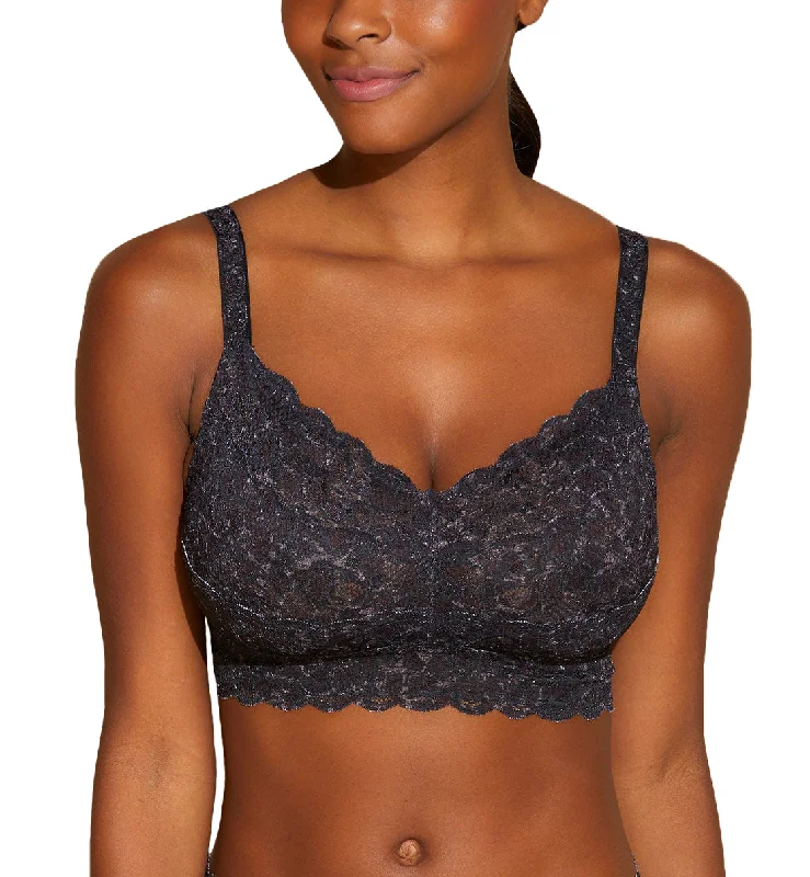 Cosabella Never Say Never Printed CURVY Sweetie Bralette (NEVEP1310) - Black Panther