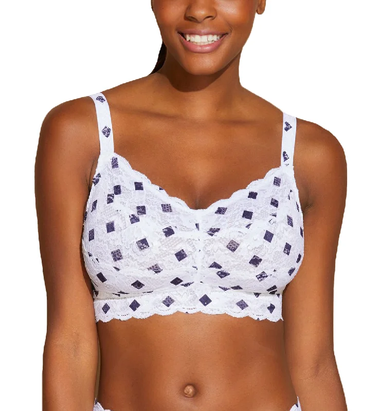 Cosabella Never Say Never Printed CURVY Sweetie Bralette (NEVEP1310) - Diamond Navy