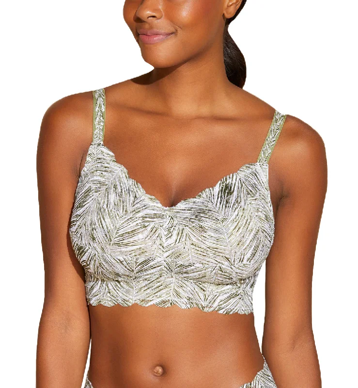 Cosabella Never Say Never Printed CURVY Sweetie Bralette (NEVEP1310) - Palm Aloe