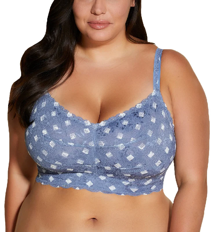 Cosabella Never Say Never Printed SUPER CURVY Sweetie Bralette (NEVEP1322) - Blue Diamond