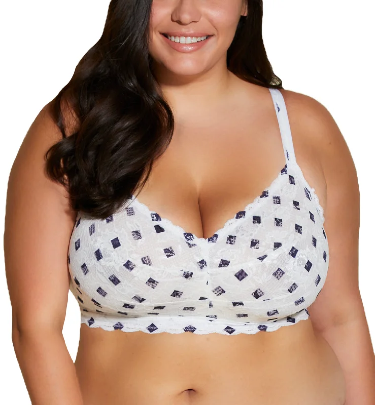 Cosabella Never Say Never Printed SUPER CURVY Sweetie Bralette (NEVEP1322) - Diamond Navy