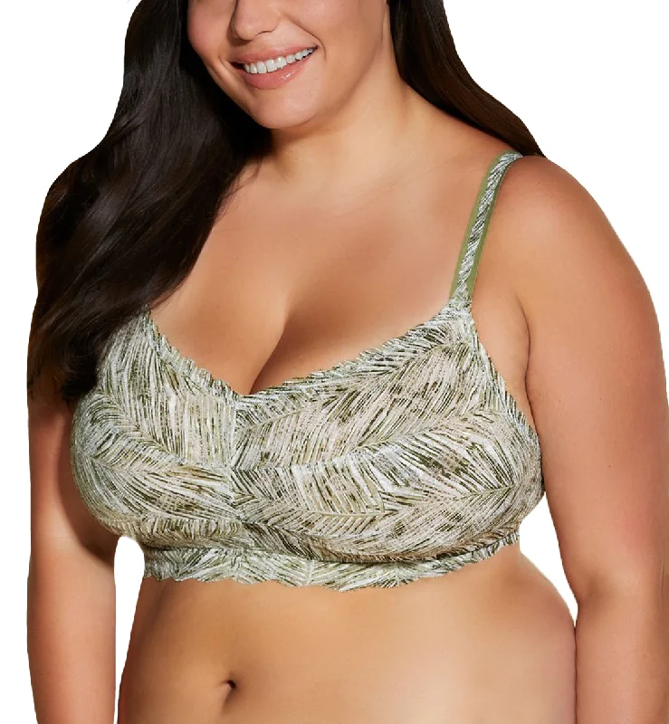 Cosabella Never Say Never Printed SUPER CURVY Sweetie Bralette (NEVEP1322) - Palm Aloe