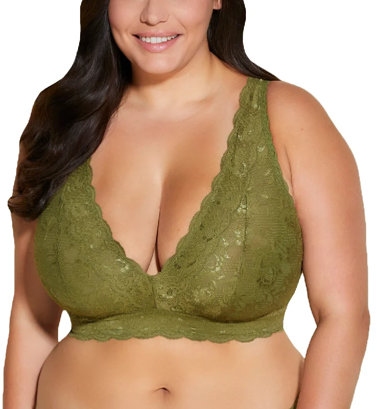 Cosabella Never Say Never Ultra CURVY Plungie Longline Bralette (NEVER1388) - Aloe