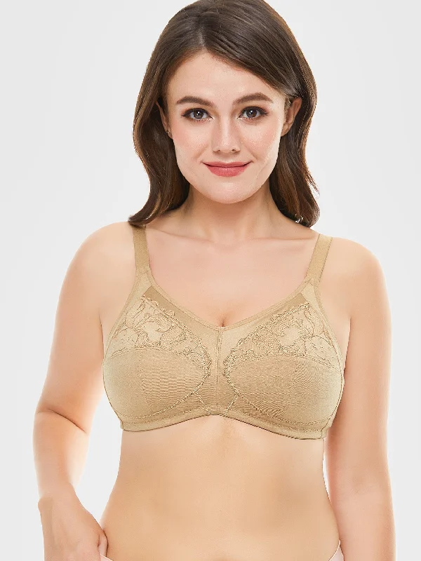 Full Coverage Non-Padded Wireless Bra Nude