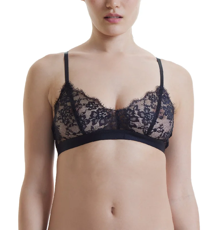 Hanky Panky X Prabal Gurung Eyelash Bralette (7E7096) - Black