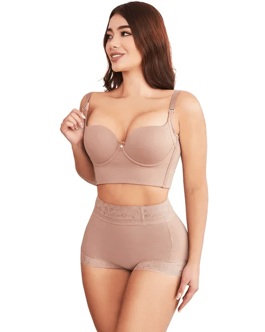 Jackie London Bra and Butt-Lifting Shorts BBL Bundle - Mocha, Regular