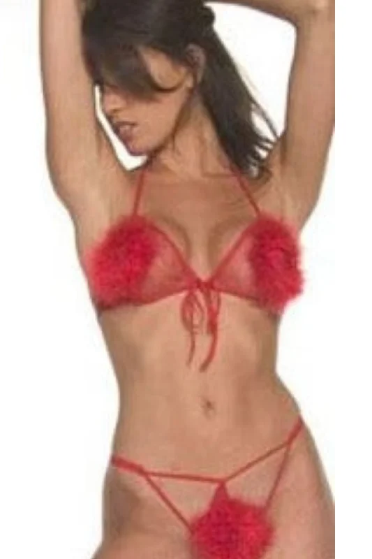 Marabou Bra and Panty